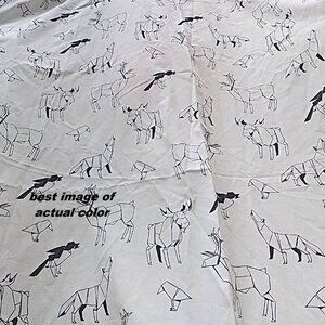 5 Yrds 34" Wide Ikea of Sweden Fabric Black White Origami Animal Print Ekstrom